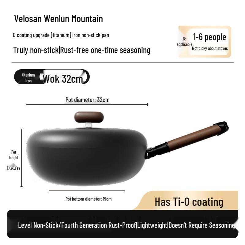 Wenlunshan Nitride Titanium Iron Wok