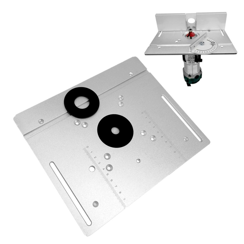 Router Table Insert Plate Trimming Machine  Board Center Hole Design High Hardness Aluminum Alloy for Woodworking Projects