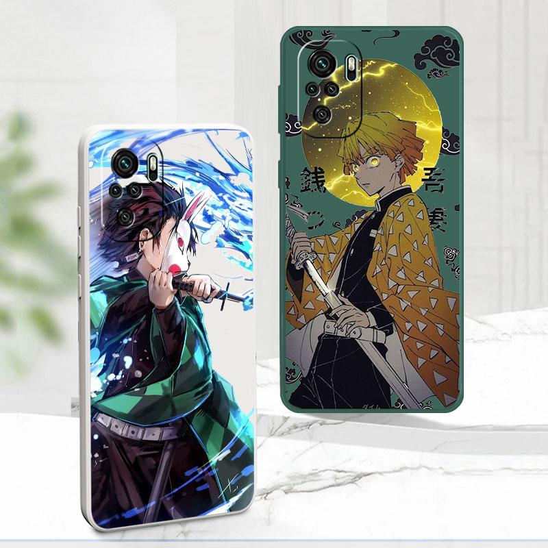 

Silicone Phone Case for Xiaomi Redmi Note 11T 9C 9T 9A 10T 7 10C K40 Pro 9 9S 11 Pro 8 10 Pro 11S Demon Slayer Blade Comic Cover