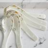 4pcs, bone china decorative rice spoons, gold bordered decor, ceramic japanese kitchen tool accessories, coffee dessert scoop