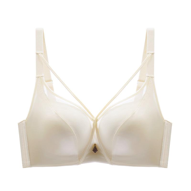 

Сексуальное женское белье с перекрестными ремешками, атласная сетка, бюстгальтер без следов на спине 40/90C белый