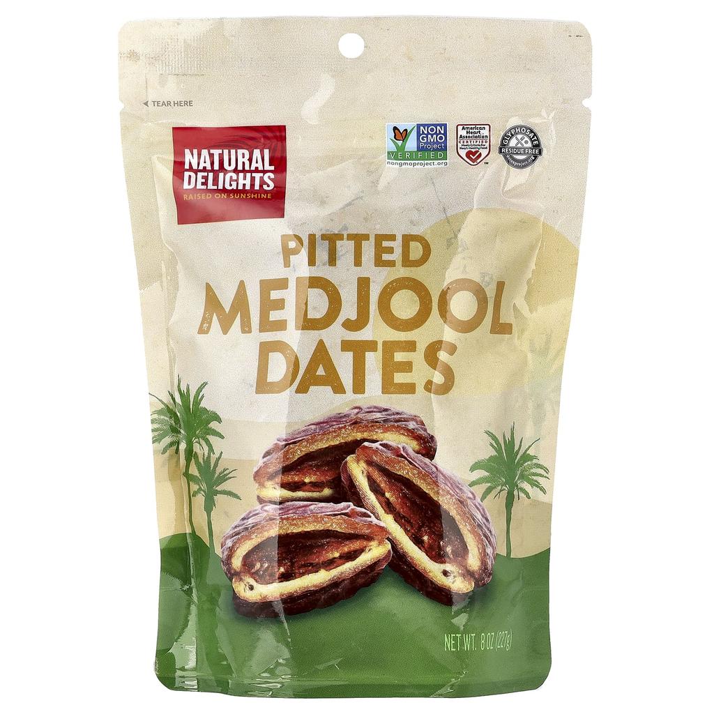 Natural Delights, Peated Medjool Dates, 8 Oz (227 G)