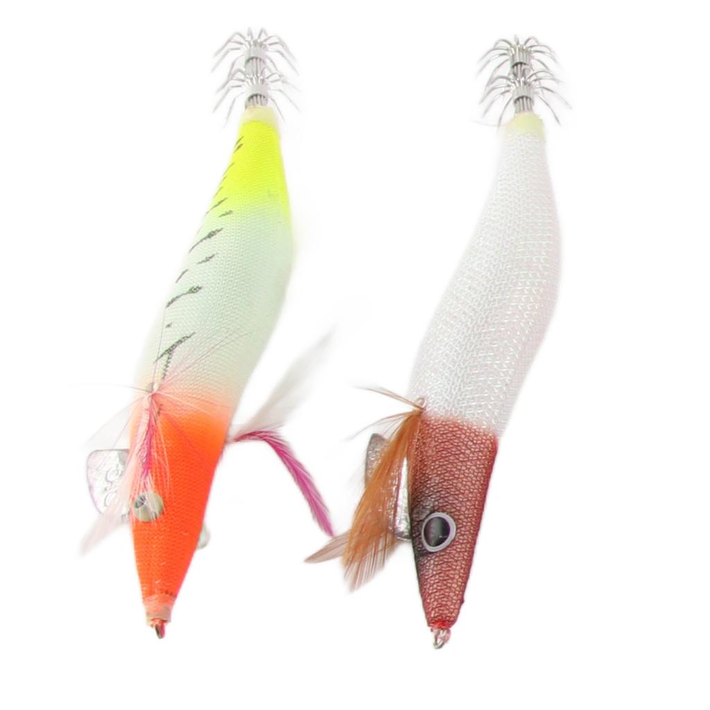 Hard Bait Luminous Squid Jig Sea Fishing Lure Shrimp Shaped Lifelike Saltwater Fishing Lures