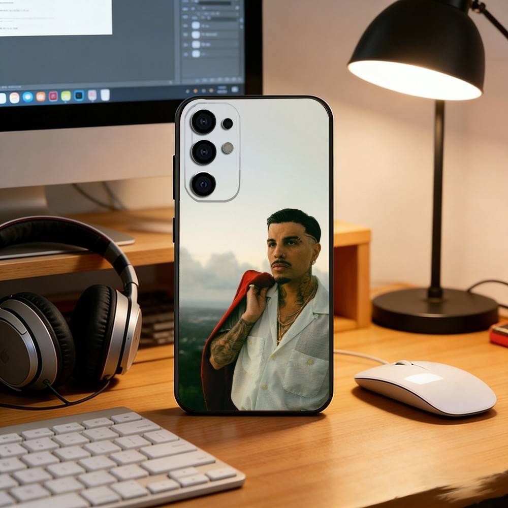Singer R-Rauw Alejandro Phone Case For Samsung S25,S24,S21,S22,S23,S30,Ultra,S20,Plus,Fe,Lite,Note,10,Black Cover