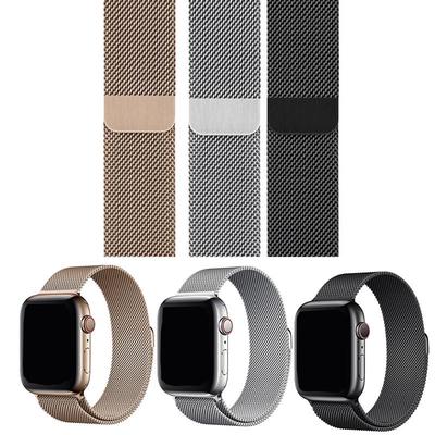 Correa de reloj 38 42 mm Correa de bucle milanés Correa ajustable de acero inoxidable Accesorios para Apple Watch