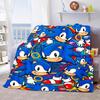 Sonic Anime Flannel Blanket Soft Cozy Warm Throw Lightweight Blanket for Bed Sofa Home -QJY