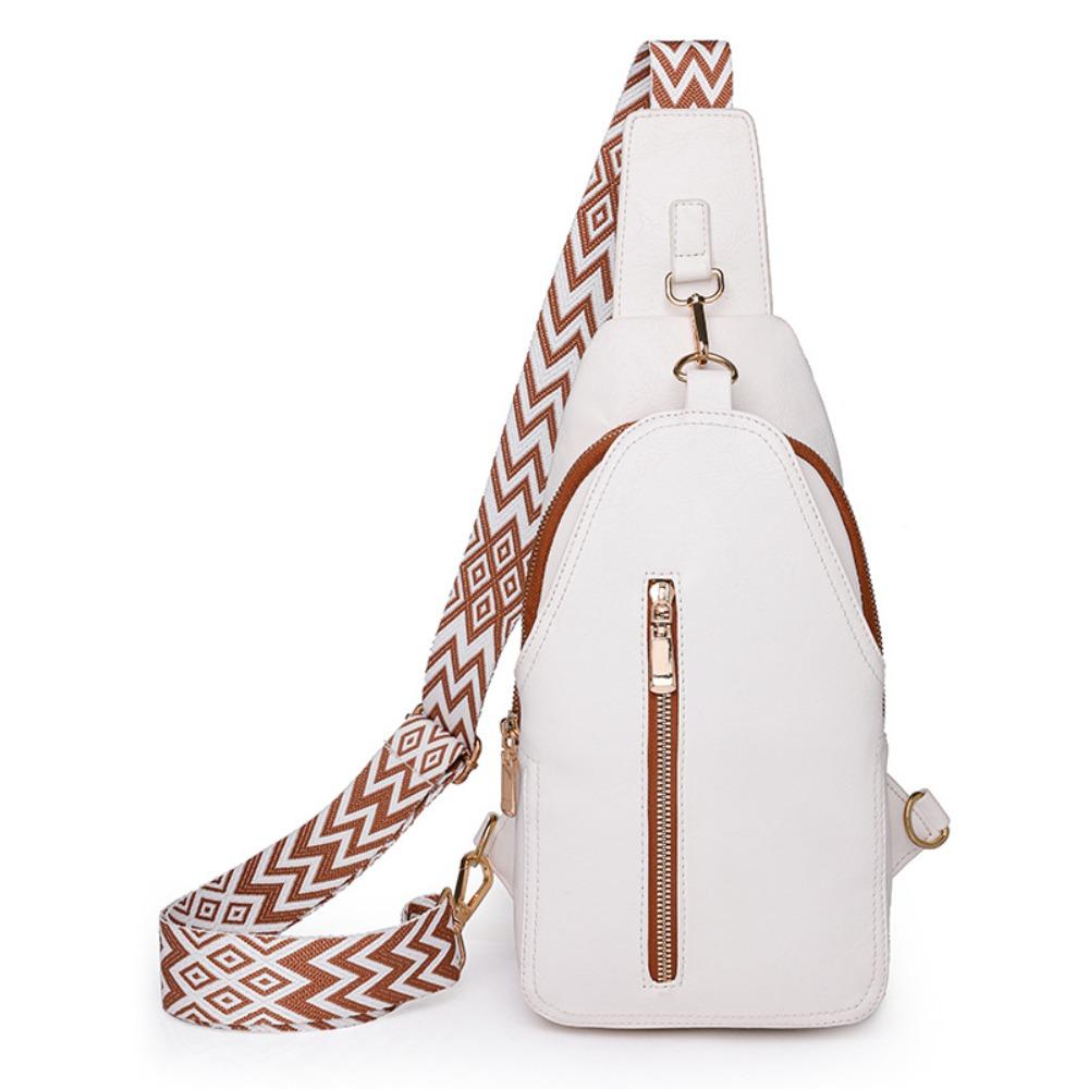 Bohemia Style Women Chest Bag PU Leather Sports Shoulder Bag Fashion Women's Fanny Pack  Unisex