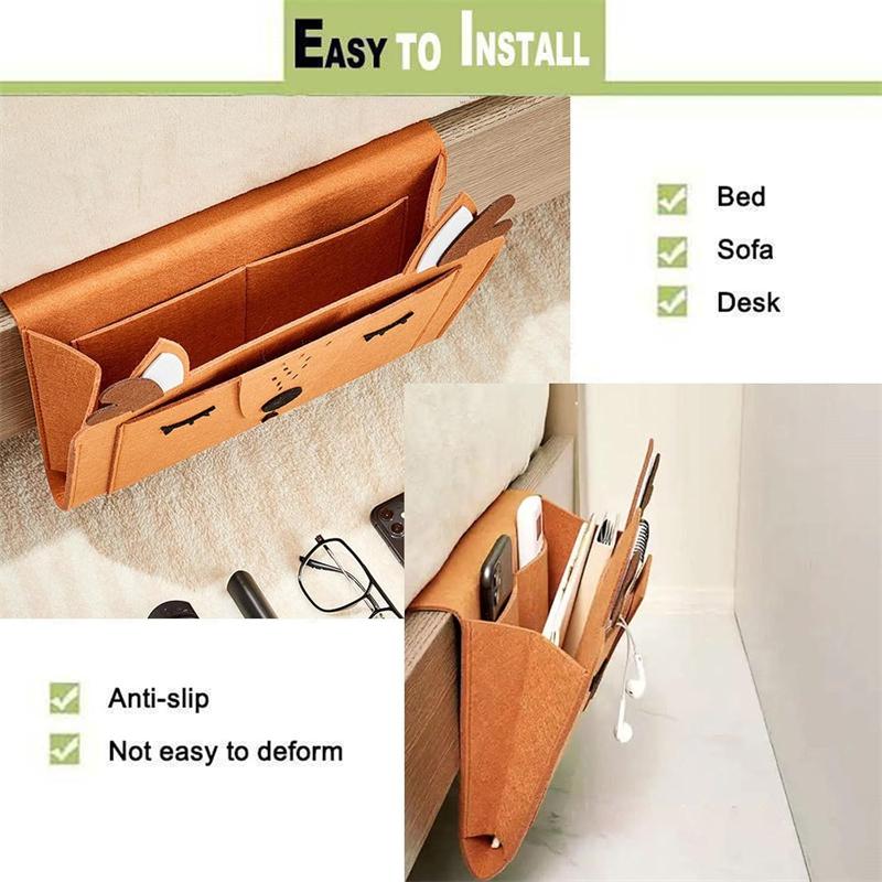 1Pc New Animal Bedside Hanging Organizer Storage Bag Felt Sofa Sorting Pocket Pouch