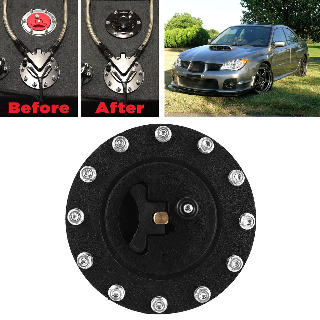 Fuel Cell Gas Tank Filler Cap Twist Cover Fitting Flame Resistance with Nut Bolt Universal Car Accessories