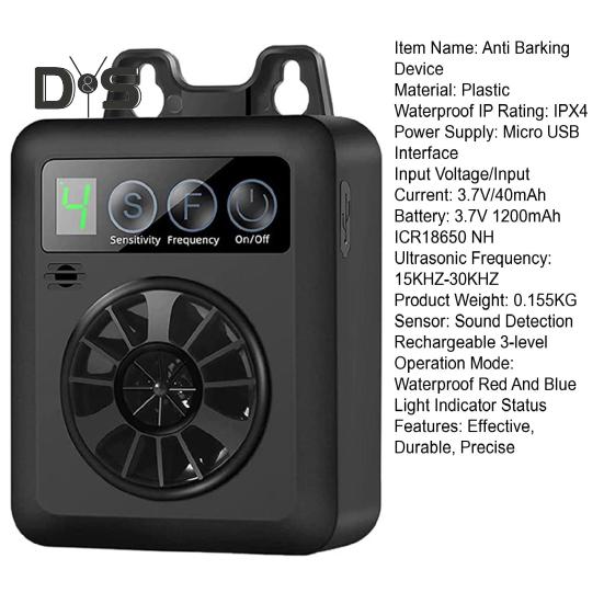 Ultrazvukové zařízení proti štěkání pro psy Dobíjecí skříňka s ovladačem štěkání Zarážka proti štěkání psů pro vnitřní venkovní použití