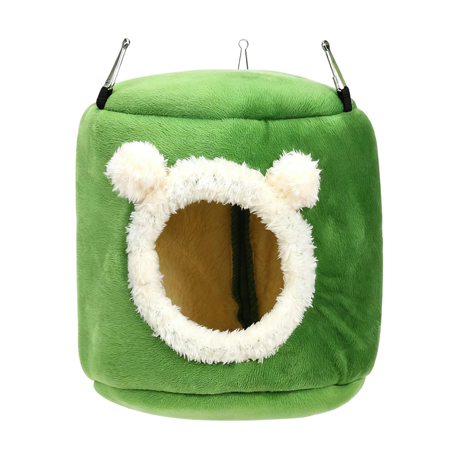 

Bird Nest for Cage Hanging Hammock Shed Cozy Practical Winter Easy Installation Bird Bed Parrot House for Budgerigar зелений