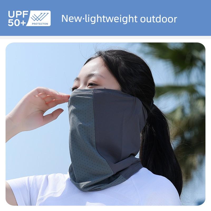 Sun Protection Mask for Women, Full Face Protection, Cycling Face Mask, Neck Protector, Neck Scarf, Ice Silk Headscarf, High Elasticity
