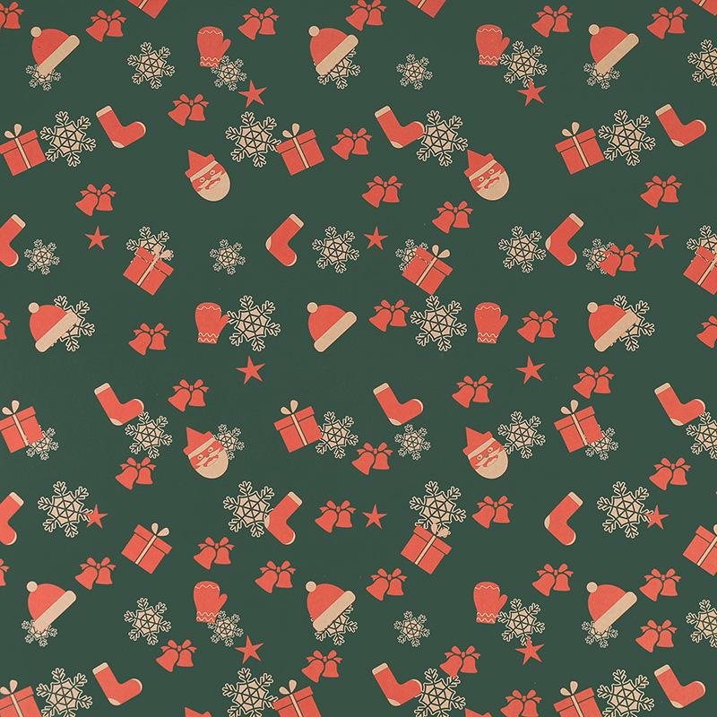 

Рождественская подарочная упаковка: Плотная крафт-бумага с рисунком дерева и лося type J, size 50*74