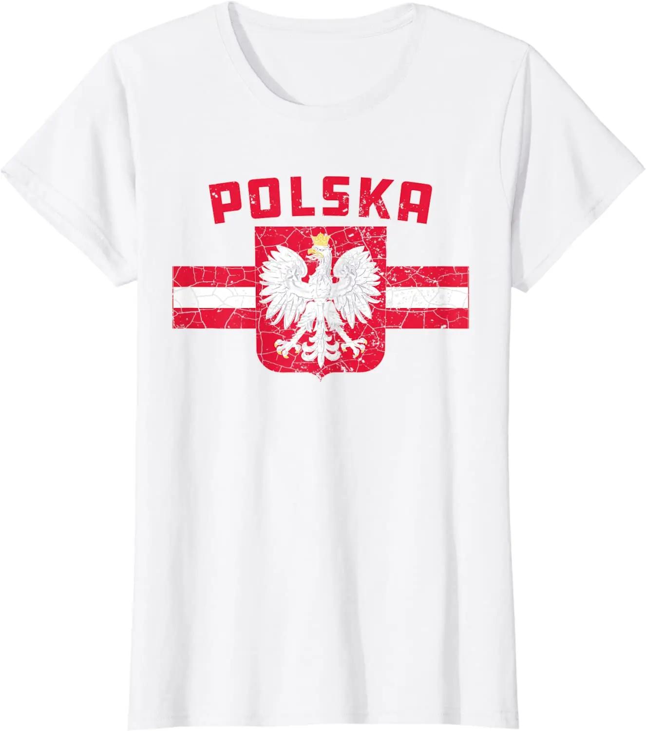 Polska Poland Flag Polish White Eagle Men TShirt Short Sleeve Casual 100 Cotton ONeck Summer TShirt S