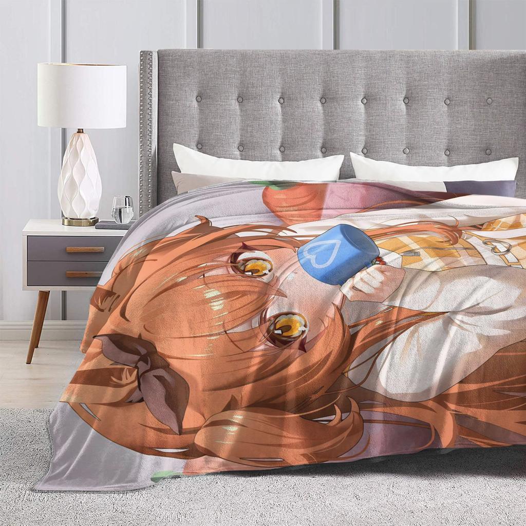 Umamusume Pretty Derby Mayano Top Gun Blankets Fleece Autumn  Multi-function Lightweight Throw Blankets for Bedding Couch Quilt