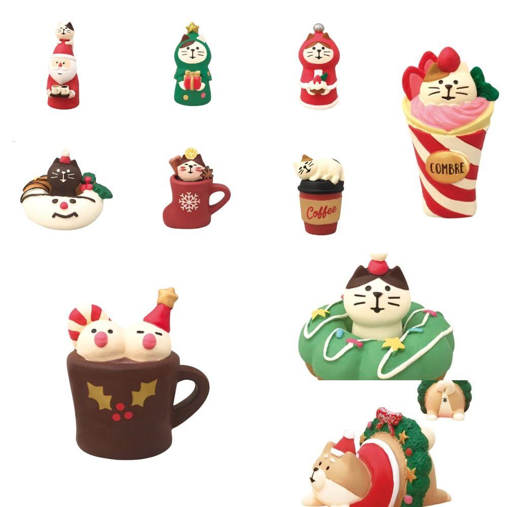 Japanese Christmas Ornaments Coffee Desktop Decorations New Cake Decoration Garden Accessories