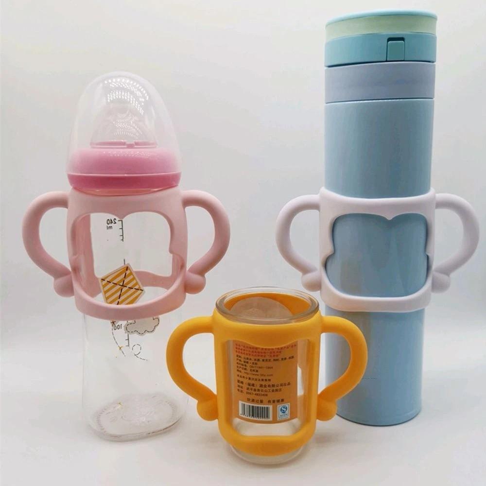 Resistant Silicone Feeding Bottles Accessories Wide Mouth Grip Baby Bottle Handles Universal Handle