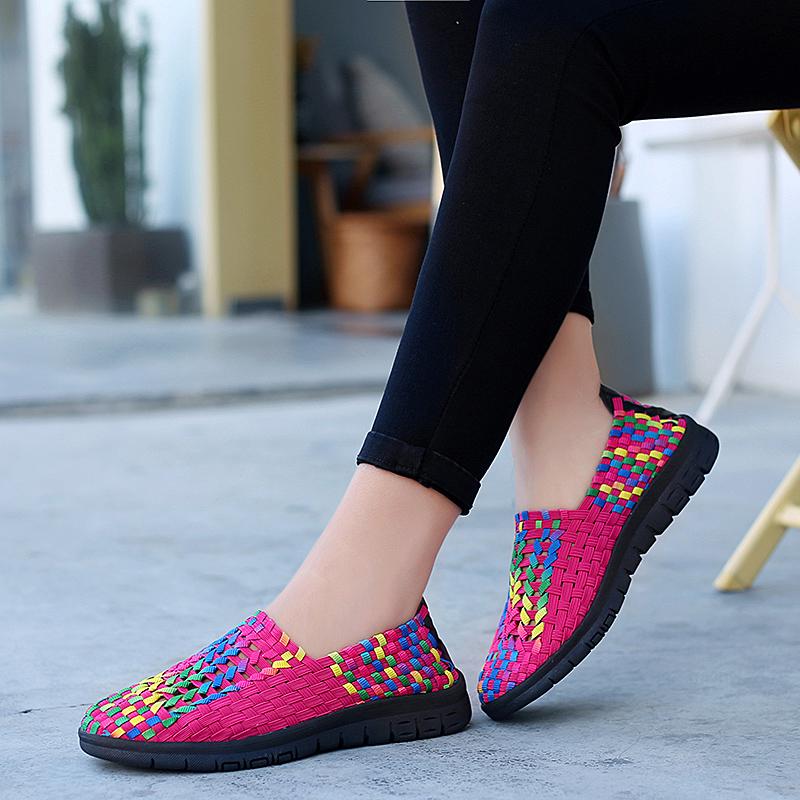 Summer Women Sneakers Comfort Casual Nurse Plus Size Flats Loafers Soft Beach Walking Sports Shoes Lightweight Slip On