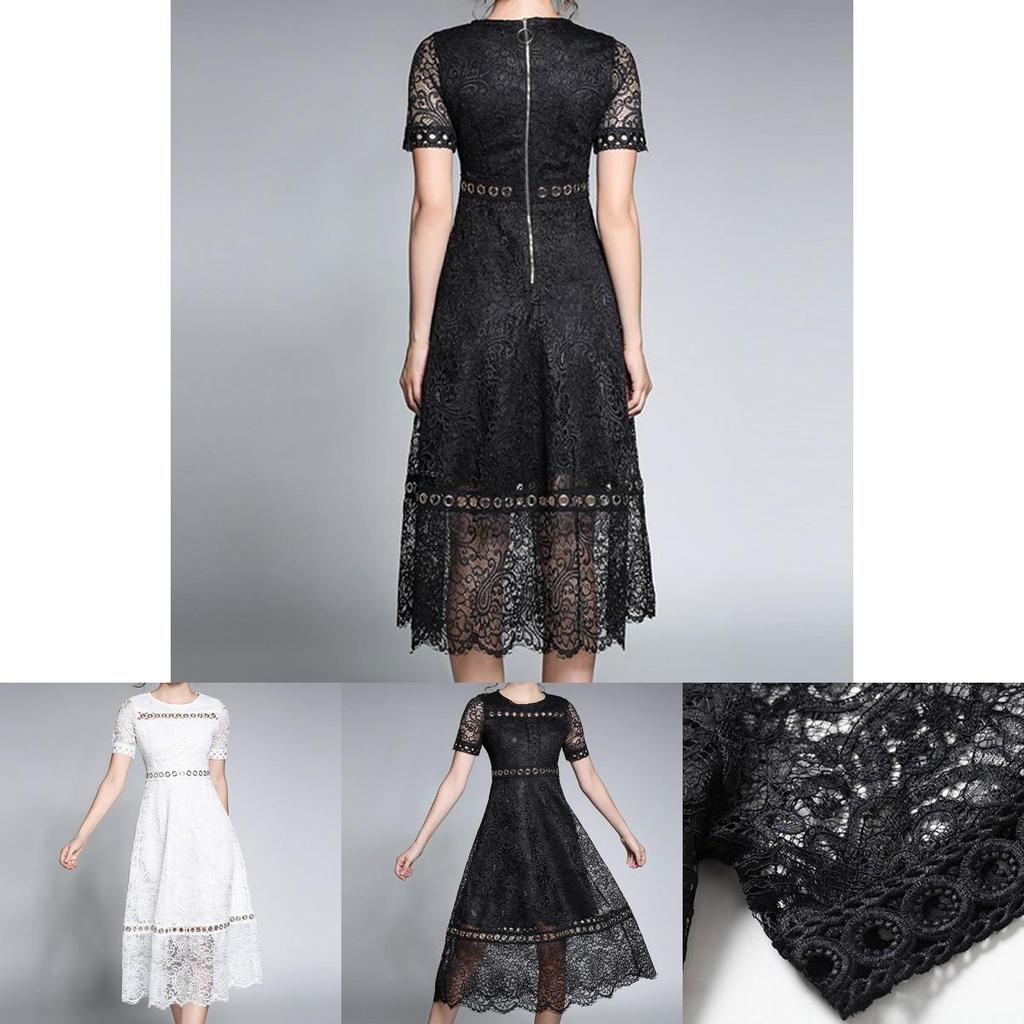 Abito da Cocktail da Donna in Pizzo Floreale Sweetheart Aderente e Svasato per Eleganti Serate