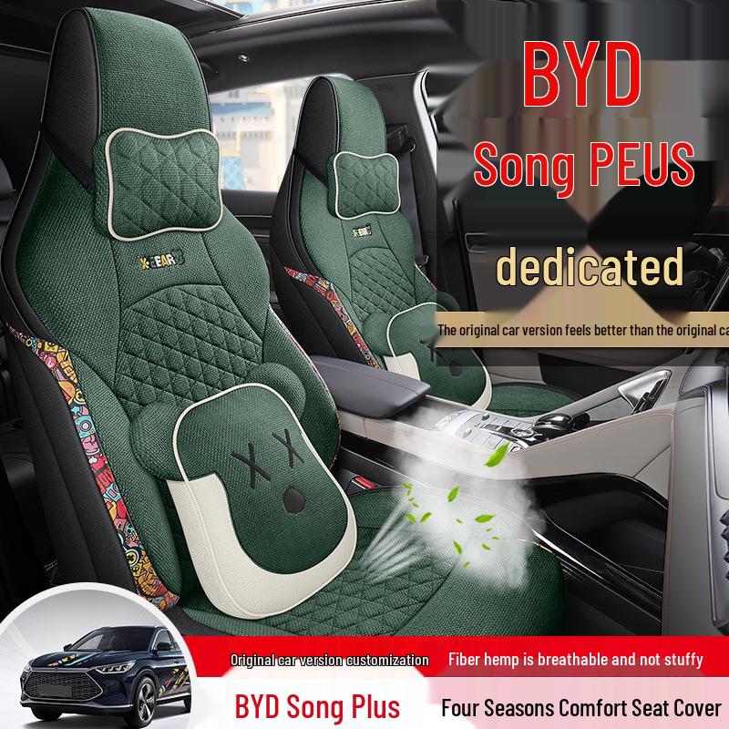 BYD Song PLUS Autositzbezug: Ganzjähriges Leinen, Rundum-Design
