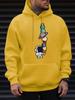 2025 Men's Hooded Sweatshirt Oversized Street Pullover with Astronaut and Planets Geometric Print Autumn and Winter Casual Wear