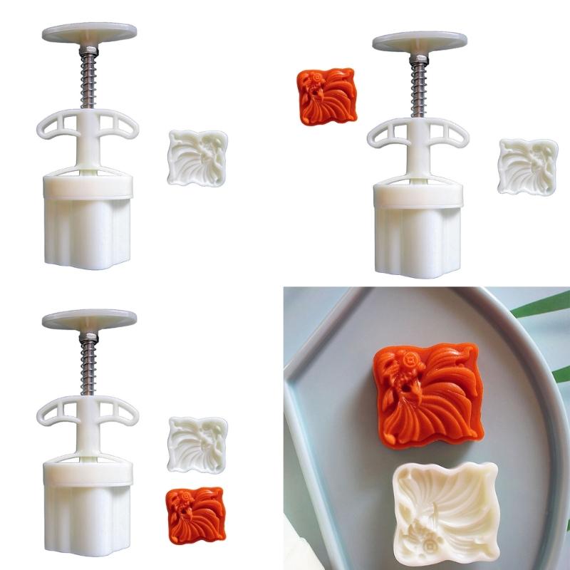 Ice Skin Pastries Mold Hand Pressed Mooncakes Mold Festival Bean Pastes Cake Molds Dessert ABS Moulds for Cooking Lover