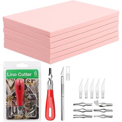 For DIY Stamp Carving Tools Rubber Stamp Making Kit Best Linoleum Block Kit Rubber Stamp Carving Block Complete Crafting Set