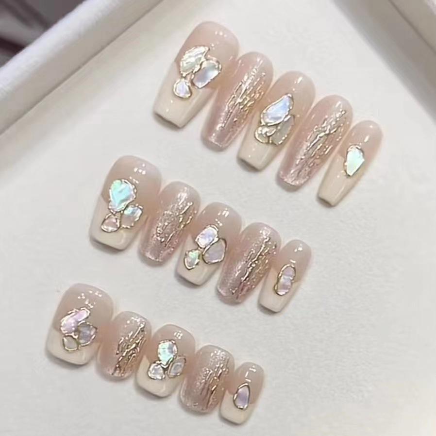 

Чистый ручной работы фототерапевтический нейл-арт ракушка любовь носить ноготь готовый продукт многоразовая наклейка для нейл-арта можно отсоединить large L