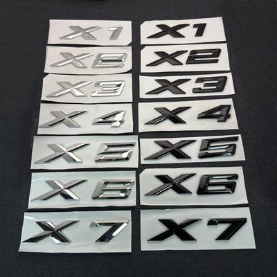 Compatible with BMW X Series (X1-X7) Rear Emblems: Bright Silver/Black Replacement Stickers for X Series Models.