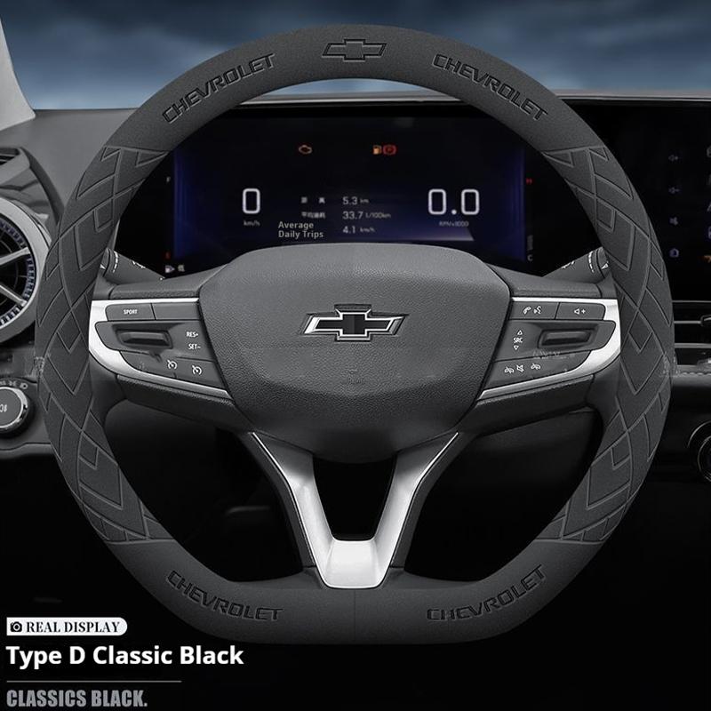 For Chevrolet Cruze Bolt Aveo Spark Orlando Onix capti Prisma Cavalier Sail Tracker Suede Car Steering Wheel Cover Accessories