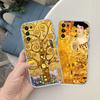 QE14 Gustav Klimt Transparent Phone Case for Samsung Galaxy A04 A04S A14 A23 A34 A54 M23 M33 M52 M53