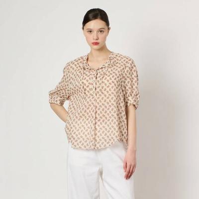 Cotton Paisley Print Blouse B4m5b444