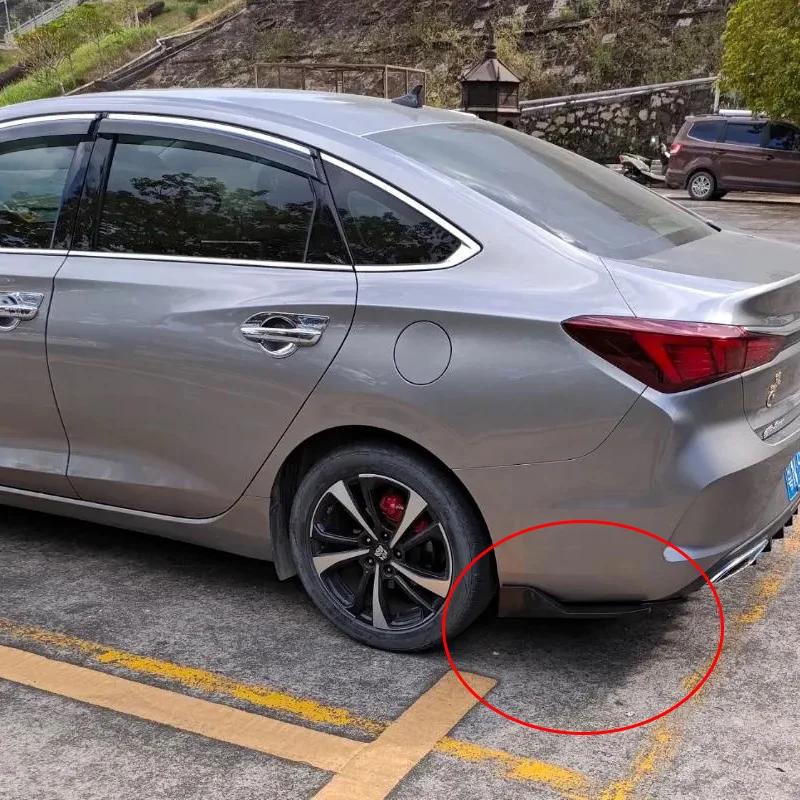 Pair Universal Car Rear Bumper Spoiler Lip Carbon Fiber Wing Trim Protection Anti-crash Diffuser Side Skirt Wrap Angle Splitter
