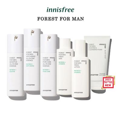 Seria Forest For Men (Esență All-In-One & Spumă de ras de curățare și Piele proaspătă și proaspătă