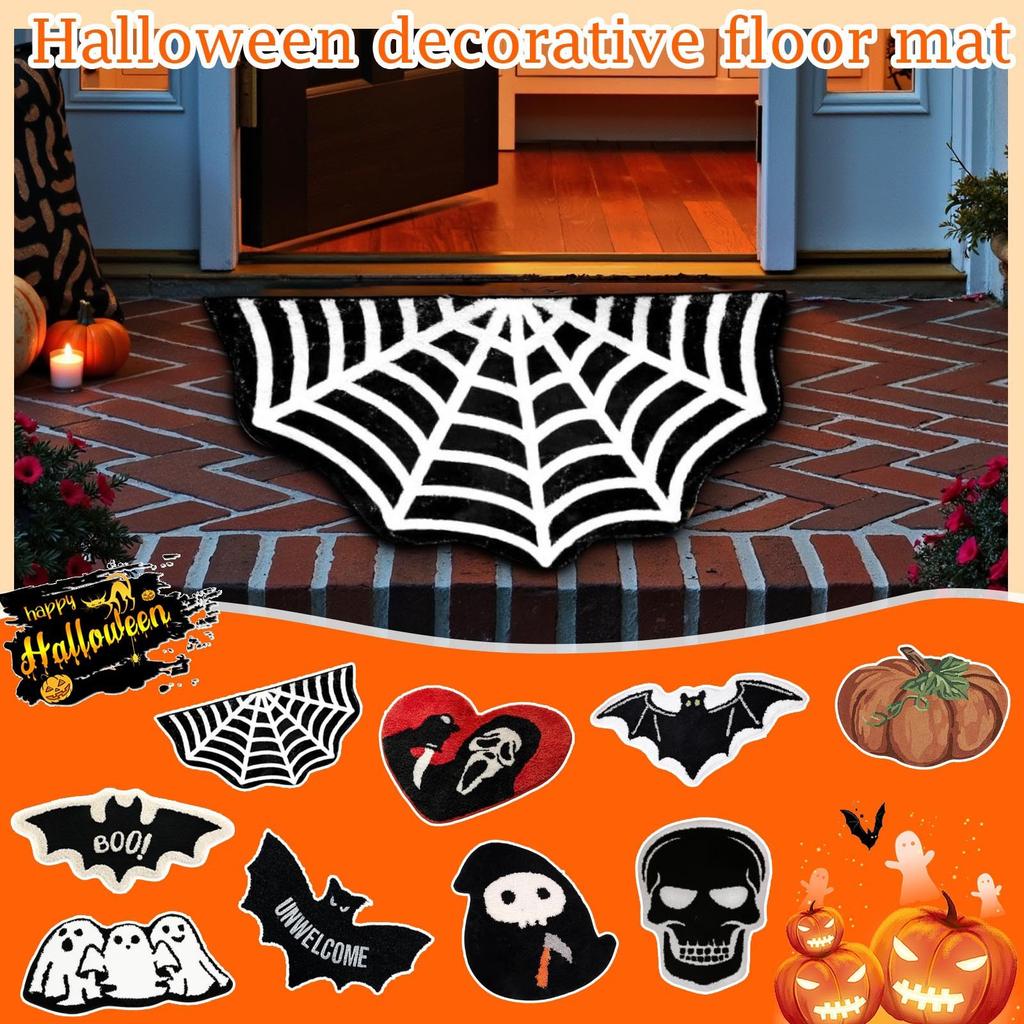 Halloween Faux Cashmere Flat Alternate Flocked Rug Living Room Bedroom Ambiance Decorative Bedside Rugs