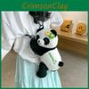 Girls Panda Cartoon Plush Backpack With Zipper Closure And Inner Perfect Pocket