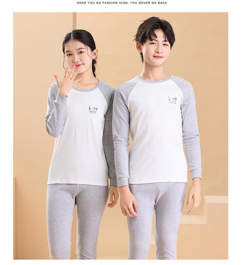 Autumn Teen & Kids Clothing: Boys' Cotton Underwear Set, Older Kids' Shirt & Pants Pajamas, Girls' Cotton Thermal Wear.