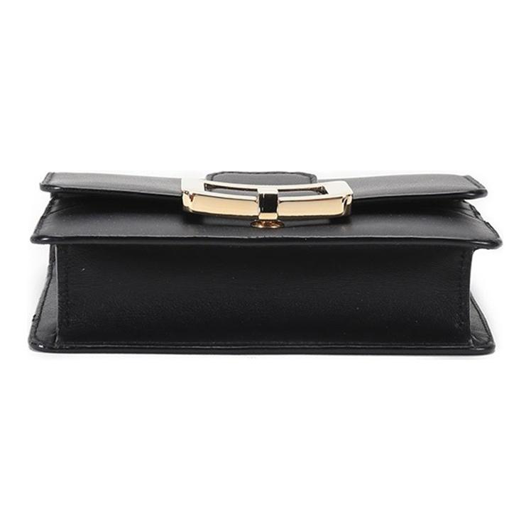 Bally Solid Color Vintage Square Buckle Flap Leather Envelope Clutch Shoulder Crossbody Mini Women bags Black 6237076