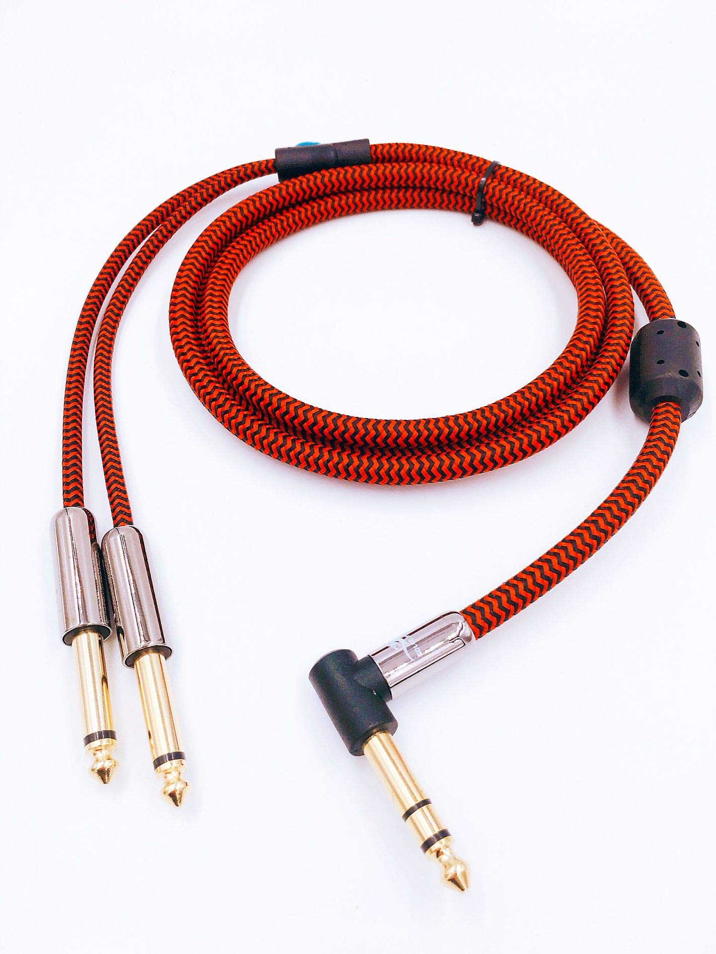 

standard stereo phone plug male monaural phone plug male x 2 Pure copper 4N OFC thick and flexible nylon series finish audio cable [WVY-P56-1.5] 6.3mm
