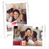 FIXSMITH 2 Pack 4x6 Acrylic Picture Frames, Clear Magnetic Frames with Stand, UV Resistant, Horizontal/Vertical Display, Perfect for Home Office