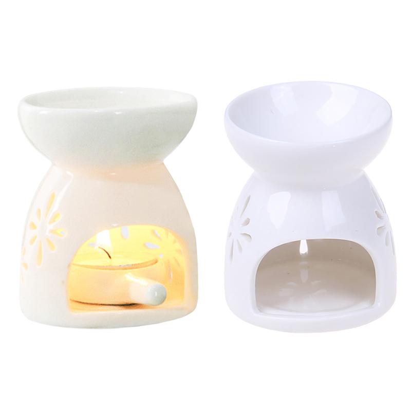 Quemador de aroma de lámpara de aceite esencial de cerámica Porta fragancia de vela de aromaterapia