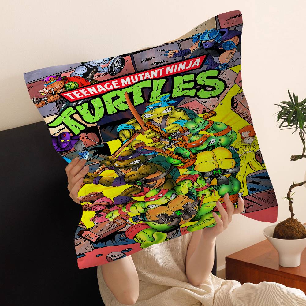N-Ninja Turtles Anime Pillow Cover For Bedroom Room And Living Room Sofa Decorative Cushion Cover