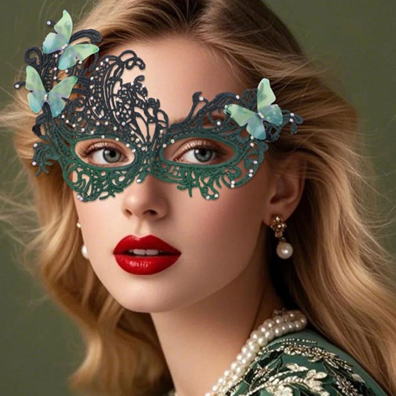 Half Face Lace Mask Masquerades Mask Eye Mask With Gradient Design Perfect For Halloweens And Cosplays