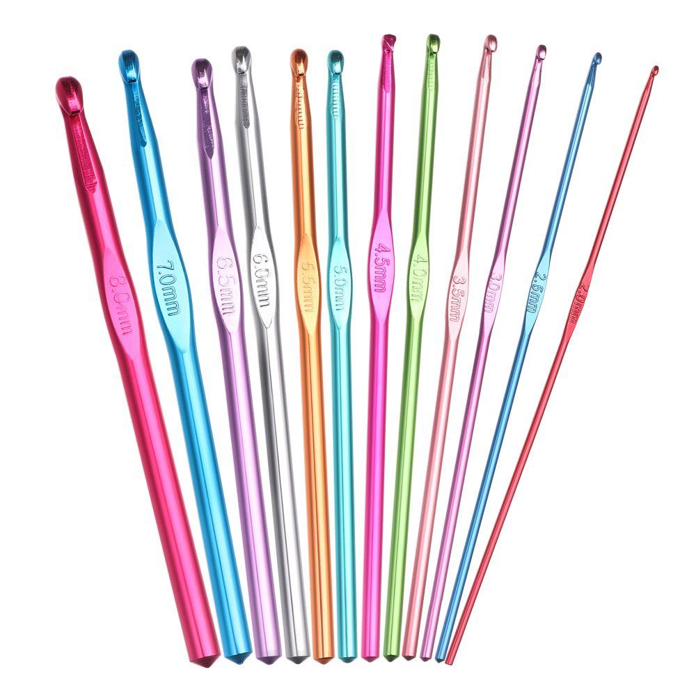 Colorful Household Handmade Aluminum Sewing Accessories Crochet Needles Knitting Crochet Knitting Needle