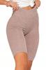 Peach Touch Fit High Waist Cycling Leggings MORAJ Sports Tights S/M Beige Melange