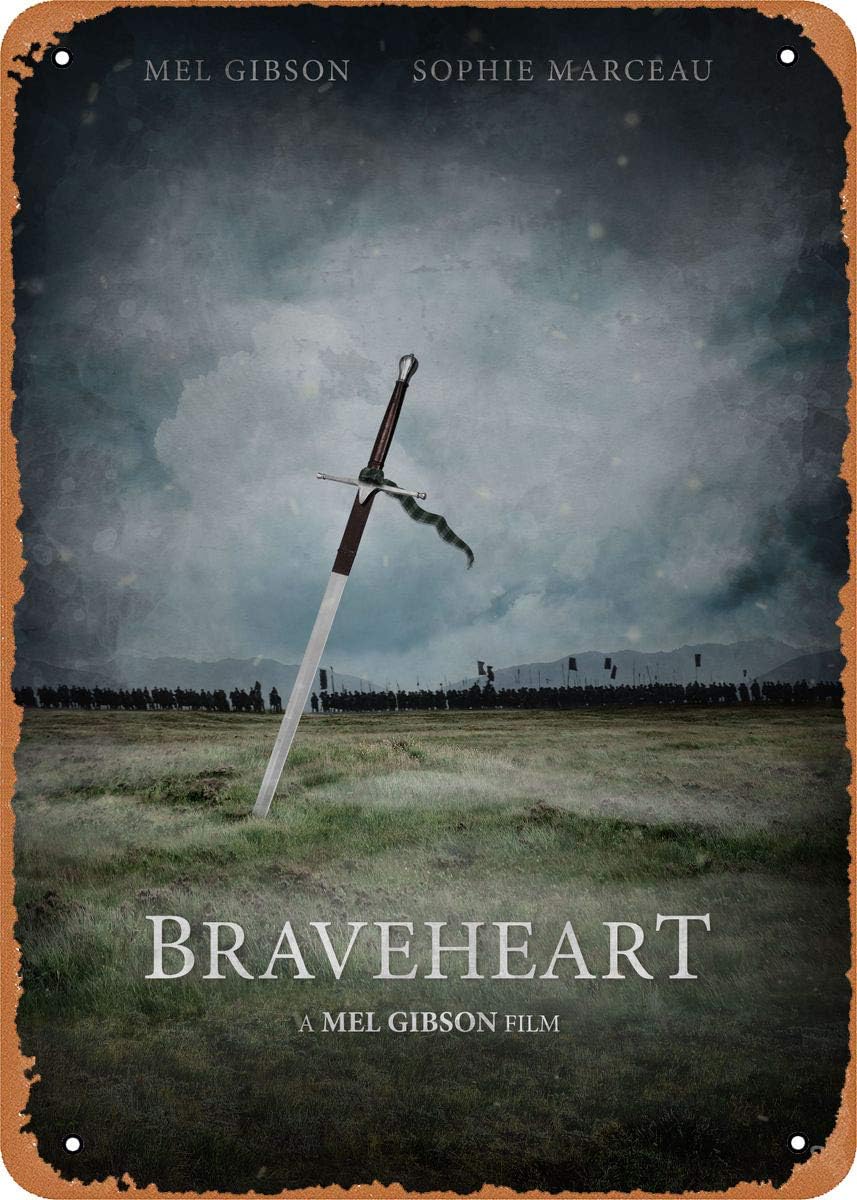 Hao East Vintage Metal Tin Sign for Braveheart Poster Movie Posters Aluminum Tin Sign Garden Yard Signs Farm Home Signaluminum 20x30cm(7.8x11.8inch)