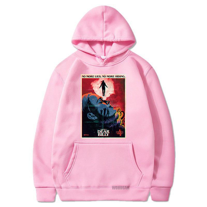 Stranger Things4 Printed hoodie with fleece hoodie 6625