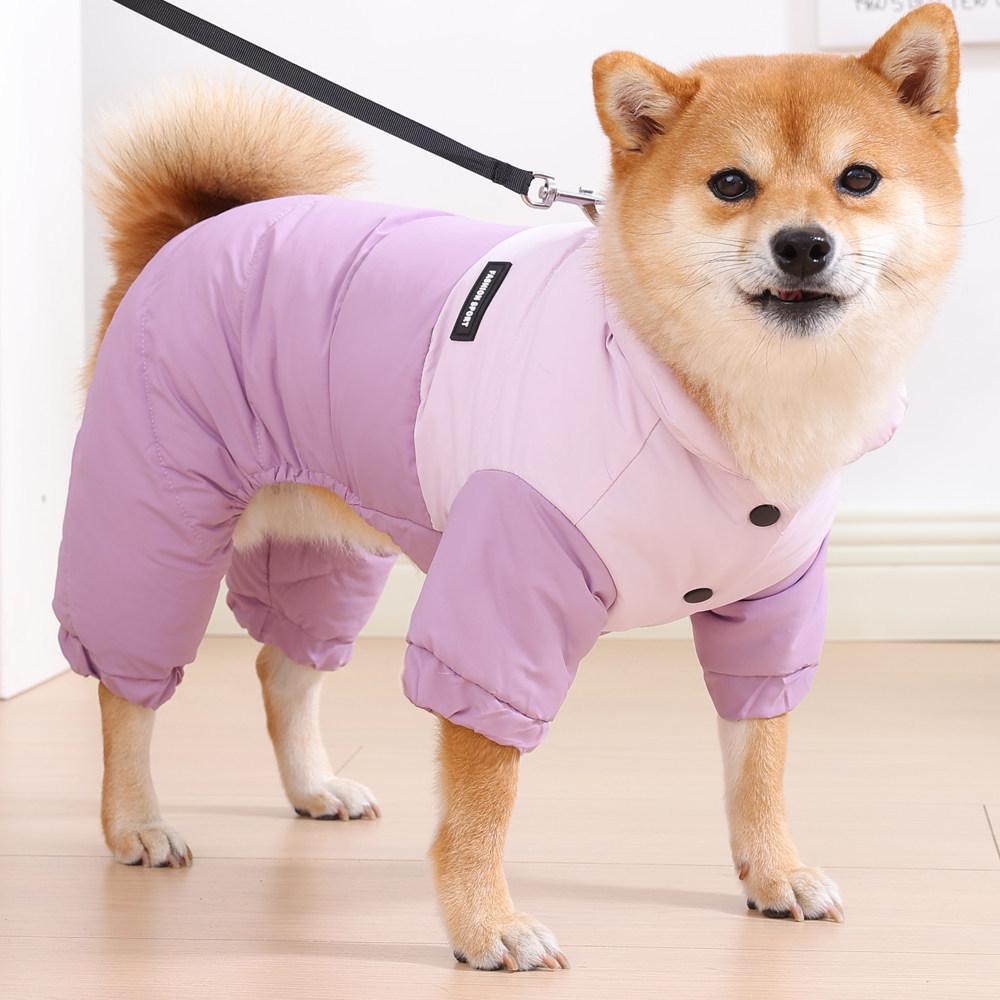 Shiba Inu Winter Warm Four-Legged Dog Outfit for Medium and Small Breeds