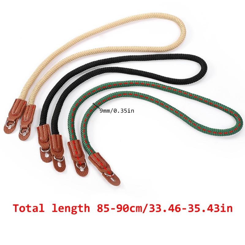 Quick Release Round Rope Camera Strap Adjustable Neck Shoulder Wrist Lanyard for DSLR Cameras with Safety Buckle