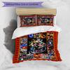 Demon Slayer Pattern Printed 3PCS Bedding Set, Soft Skin-Friendly Washable Duvet Cover & Pillowcases Set